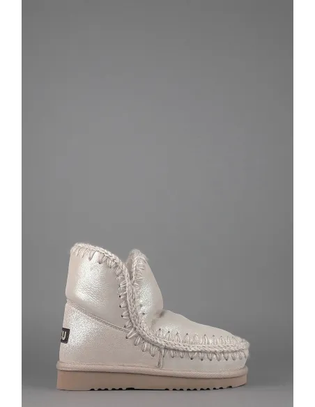 Mou /// Eskimo 18 Donna Montone Double-Face Effetto Microglitter Rosa Chiaro Prezzo 219,00
