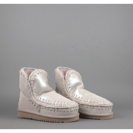 Mou /// Eskimo 18 Donna Montone Double-Face Effetto Microglitter Rosa Chiaro Prezzo 219,00