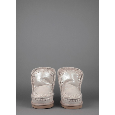 Mou /// Eskimo 18 Donna Montone Double-Face Effetto Microglitter Rosa Chiaro Prezzo 219,00