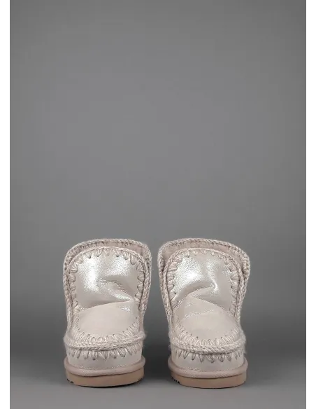 Mou /// Eskimo 18 Donna Montone Double-Face Effetto Microglitter Rosa Chiaro Prezzo 219,00