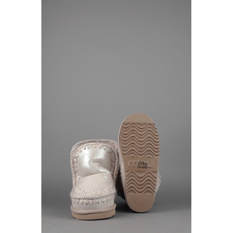 Mou /// Eskimo 18 Donna Montone Double-Face Effetto Microglitter Rosa Chiaro Prezzo 219,00