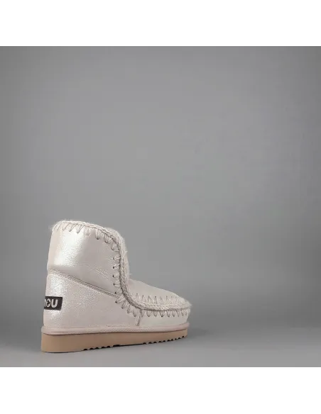 Mou /// Eskimo 18 Donna Montone Double-Face Effetto Microglitter Rosa Chiaro Prezzo 219,00