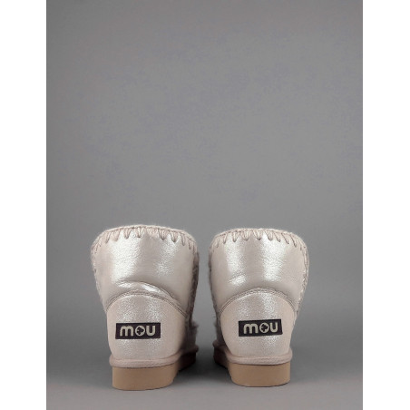 Mou /// Eskimo 18 Donna Montone Double-Face Effetto Microglitter Rosa Chiaro Prezzo 219,00