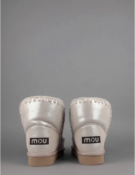 Mou /// Eskimo 18 Donna Montone Double-Face Effetto Microglitter Rosa Chiaro Prezzo 219,00