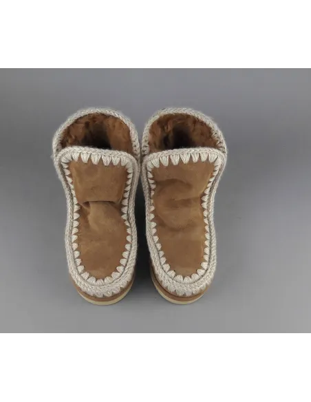 Mou /// Eskimo 18 Donna Montone Double-Face Marrone Chiaro Logo Glitter Prezzo 219,00