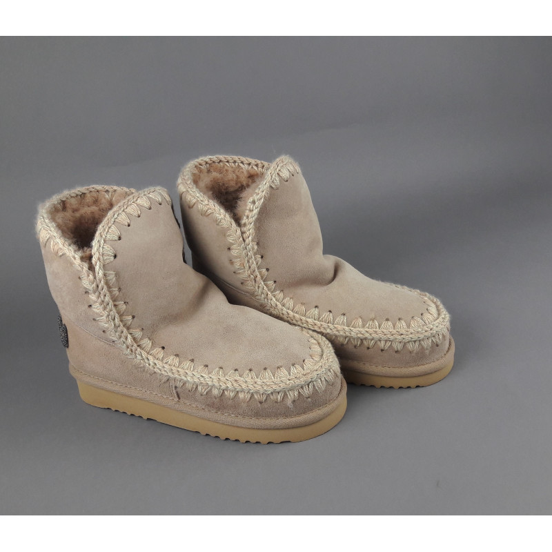 Mou /// Eskimo 18 Donna Montone Double-Face Carne Logo Glitter Prezzo 219,00