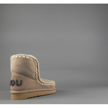 Mou /// Eskimo 18 Donna Montone Double-Face Carne Logo Glitter Prezzo 219,00