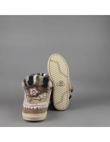Mou /// Eskimo Sneakers Donna Montone Double-Face Con Visone Marrone Prezzo 319,00