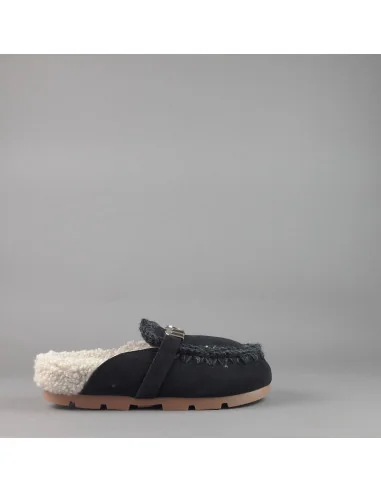 Mou /// Slipper Eskimo Donna Montone Double-Face Effetto Nero Prezzo 149,00