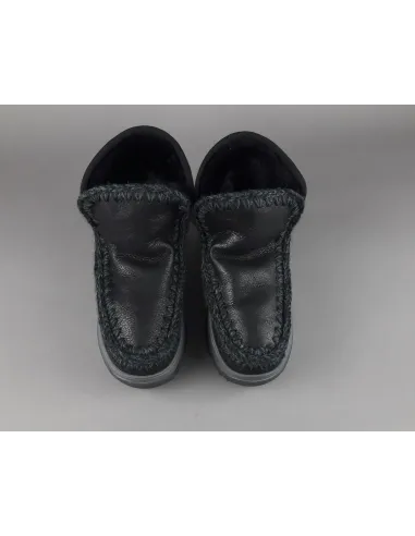 Mou /// Eskimo Chunky Sneakers Donna Montone Double-Face Metal Cracked Nero Prezzo 279,00