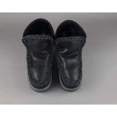Mou /// Eskimo Chunky Sneakers Donna Montone Double-Face Metal Cracked Nero Prezzo 279,00
