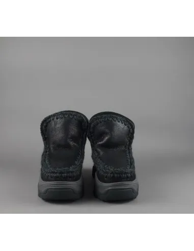 Mou /// Eskimo Chunky Sneakers Donna Montone Double-Face Metal Cracked Nero Prezzo 279,00