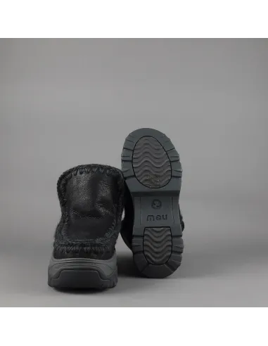 Mou /// Eskimo Chunky Sneakers Donna Montone Double-Face Metal Cracked Nero Prezzo 279,00