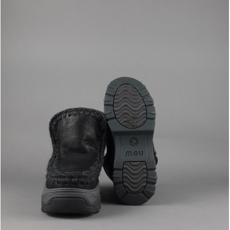 Mou /// Eskimo Chunky Sneakers Donna Montone Double-Face Metal Cracked Nero Prezzo 279,00