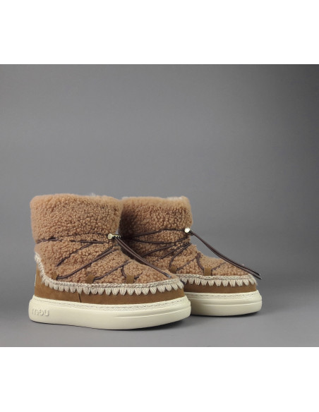 Mou /// Eskimo 18 Sneakers Bold Donna Montone Double-Face Marrone Chiaro Prezzo 259,00