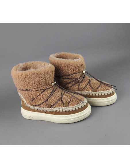Mou /// Eskimo 18 Sneakers Bold Donna Montone Double-Face Marrone Chiaro Prezzo 259,00