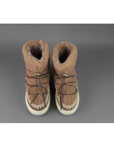 Mou /// Eskimo 18 Sneakers Bold Donna Montone Double-Face Marrone Chiaro Prezzo 259,00