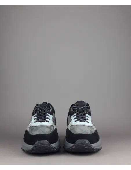 Hogan Sneakers Interaction Uomo Camoscio Tela Nero Grigio Prezzo 360,00