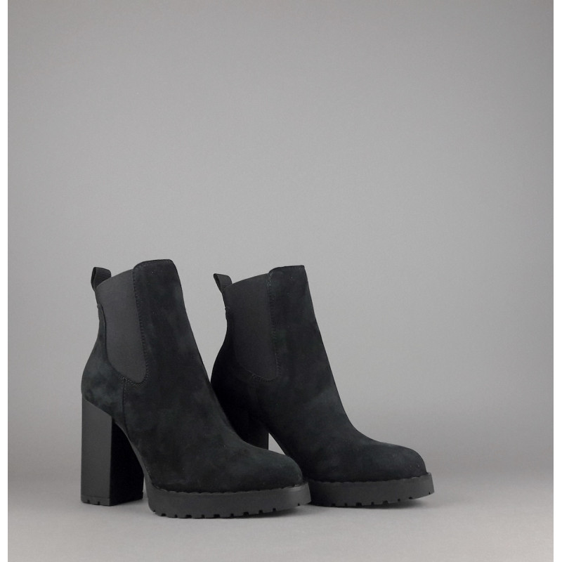 Hogan Stivaletto Donna H542 Camoscio Nero Elastici Laterali Prezzo 390,00