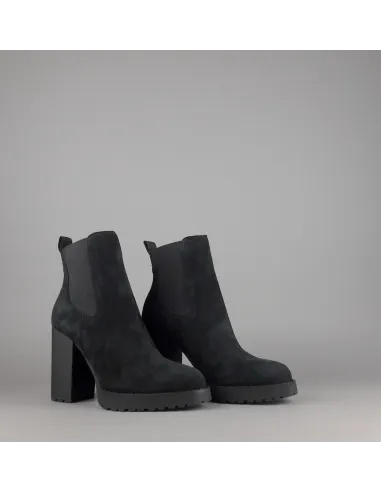 Hogan Stivaletto Donna H542 Camoscio Nero Elastici Laterali Prezzo 390,00
