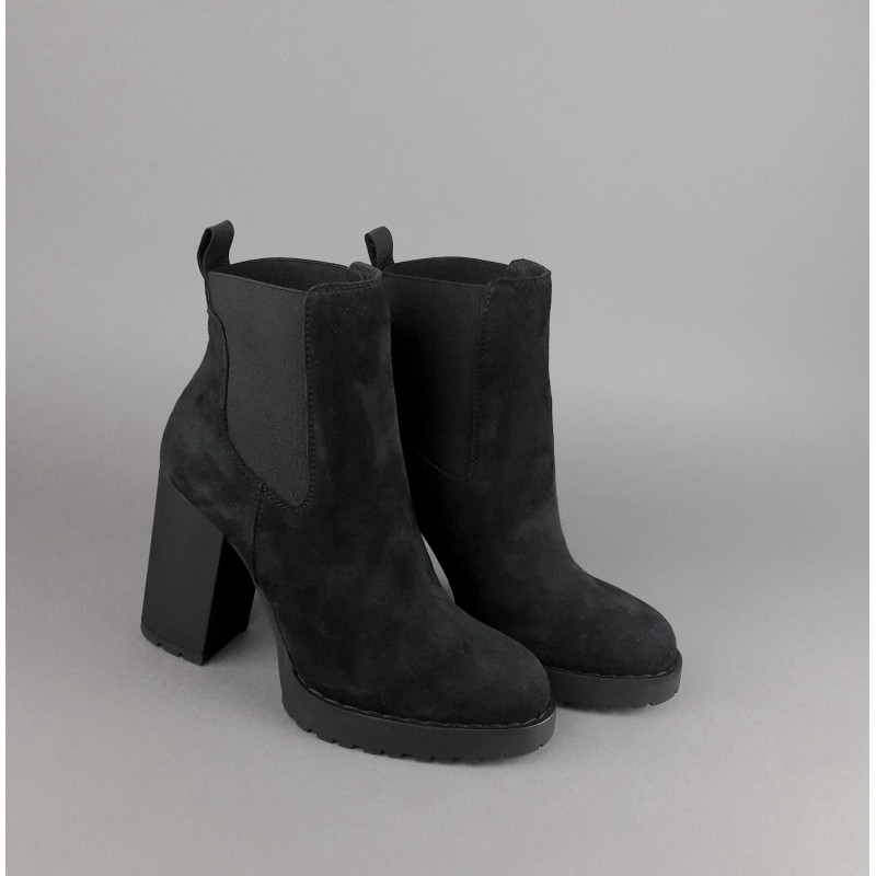 Hogan Stivaletto Donna H542 Camoscio Nero Elastici Laterali Prezzo 390,00