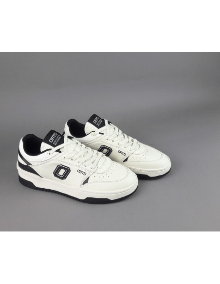 Orto - Sneakers Uomo Eclipse Ecopelle Bianco Opaco Nero Prezzo 94,00
