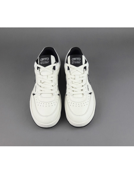 Orto - Sneakers Uomo Eclipse Ecopelle Bianco Opaco Nero Prezzo 94,00