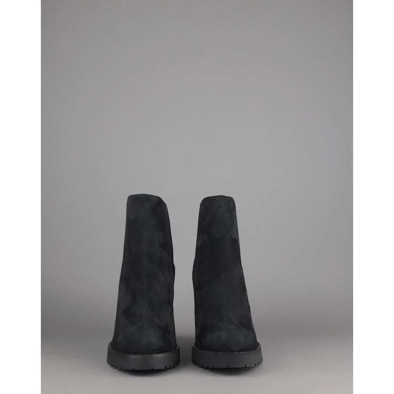 Hogan Stivaletto Donna H542 Camoscio Nero Elastici Laterali Prezzo 390,00