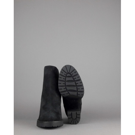 Hogan Stivaletto Donna H542 Camoscio Nero Elastici Laterali Prezzo 390,00