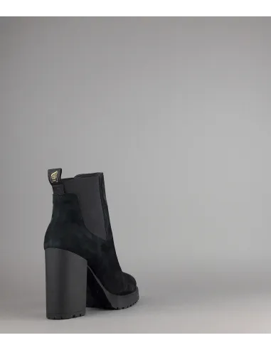 Hogan Stivaletto Donna H542 Camoscio Nero Elastici Laterali Prezzo 390,00