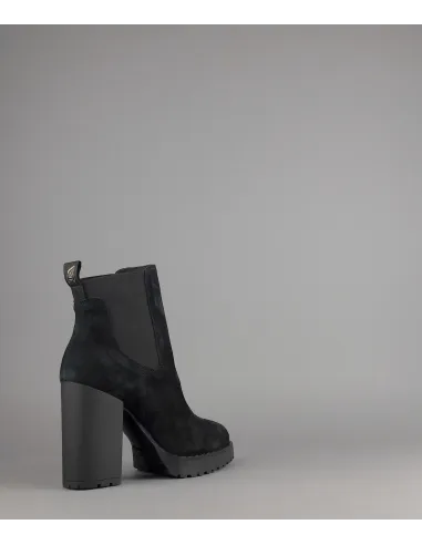 Hogan Stivaletto Donna H542 Camoscio Nero Elastici Laterali Prezzo 390,00
