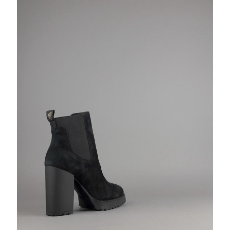 Hogan Stivaletto Donna H542 Camoscio Nero Elastici Laterali Prezzo 390,00