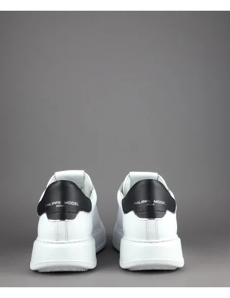 Philippe Model - Sneakers Uomo New Temple Pelle Bianco Spoiler Nero Prezzo 320,00