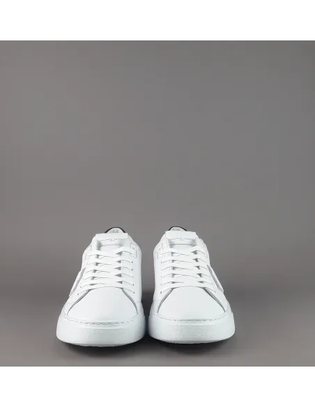 Philippe Model - Sneakers Uomo New Temple Pelle Bianco Spoiler Nero Prezzo 320,00