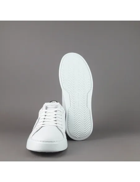 Philippe Model - Sneakers Uomo New Temple Pelle Bianco Spoiler Nero Prezzo 320,00