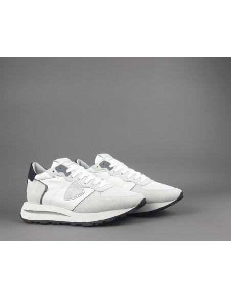 Philippe Model - Sneakers Uomo New Tropez Camoscio Tela Bianco Prezzo 295,00