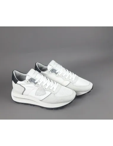 Philippe Model - Sneakers Uomo New Tropez Camoscio Tela Bianco Prezzo 295,00