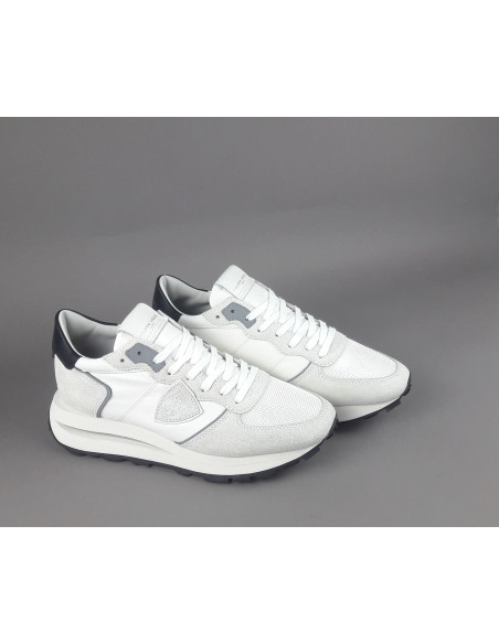 Philippe Model - Sneakers Uomo New Tropez Camoscio Tela Bianco Prezzo 295,00