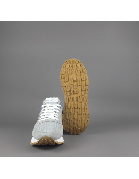 Philippe Model - Sneakers Uomo New Tropez Camoscio Tela Grigio Chiaro Prezzo 295,00