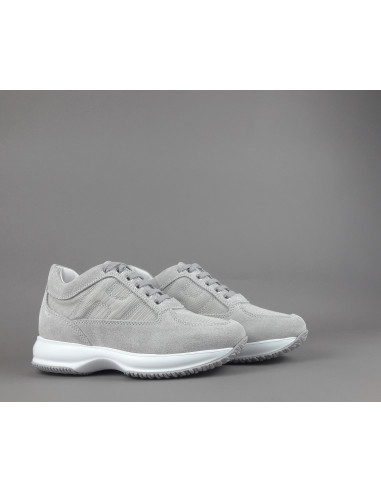 Hogan - Interactive Uomo Camoscio Tela Grigio Chiaro H Prezzo 390,00