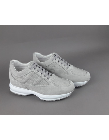 Hogan - Interactive Uomo Camoscio Tela Grigio Chiaro H Prezzo 390,00