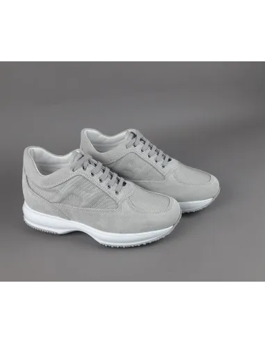 Hogan - Interactive Uomo Camoscio Tela Grigio Chiaro H Prezzo 390,00