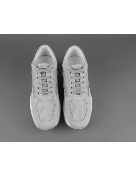 Hogan - Interactive Uomo Camoscio Tela Grigio Chiaro H Prezzo 390,00
