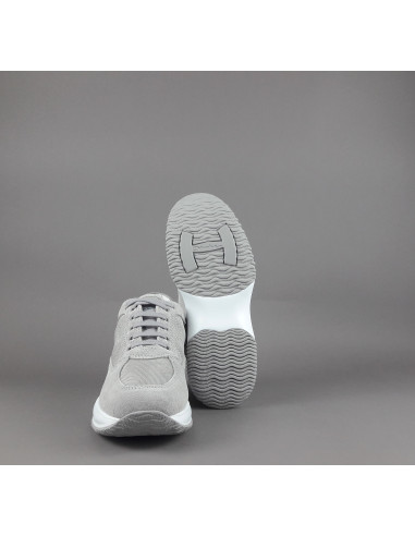 Hogan - Interactive Uomo Camoscio Tela Grigio Chiaro H Prezzo 390,00