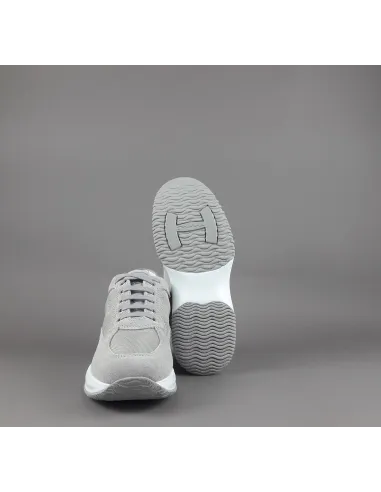 Hogan - Interactive Uomo Camoscio Tela Grigio Chiaro H Prezzo 390,00