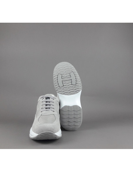 Hogan - Interactive Uomo Camoscio Tela Grigio Chiaro H Prezzo 390,00