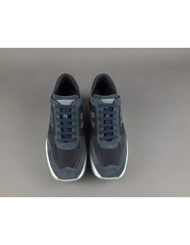 Hogan - Interactive New Uomo Camoscio Nabuk Tela Blu Scuro H Flock Prezzo 390,00