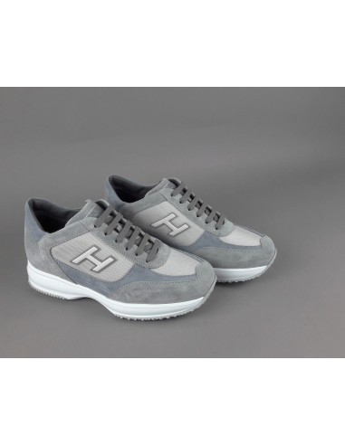 Hogan - Interactive New Uomo Camoscio Tela Grigio H Flock Prezzo 390,00