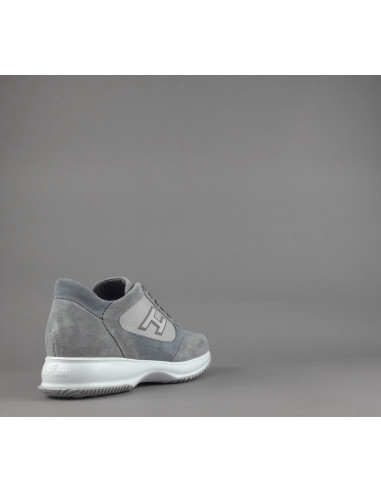 Hogan - Interactive New Uomo Camoscio Tela Grigio H Flock Prezzo 390,00