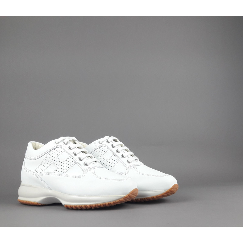 Hogan - Interactive Donna Pelle Bianco H Traforata Prezzo 420,00